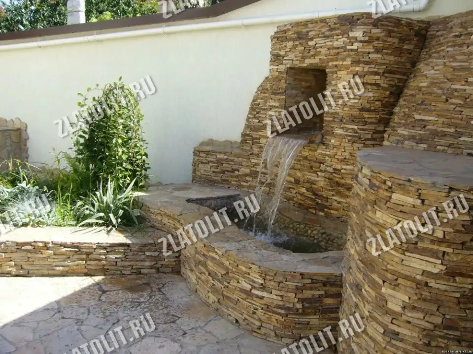 горбушка из жёлтого златолита для облицовки в наличии от производителя